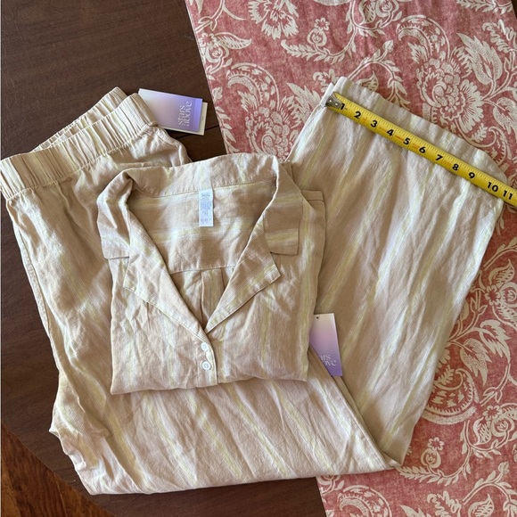 NWT Stars Above Matching Striped Top & Wide Cropped Pants (SZ L Top, XL Pants) - Picture 8 of 16